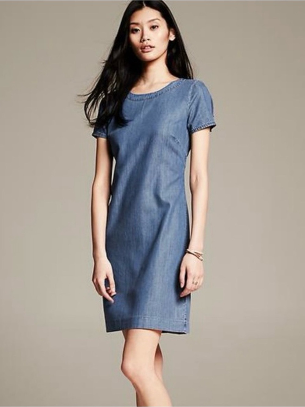 Banana Republic Denim Chambray Mini Dress Size 2